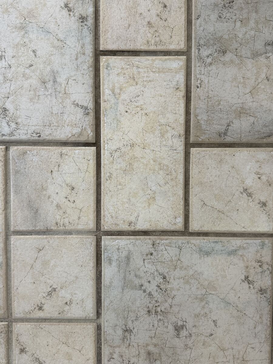 Tile grout before cleaning