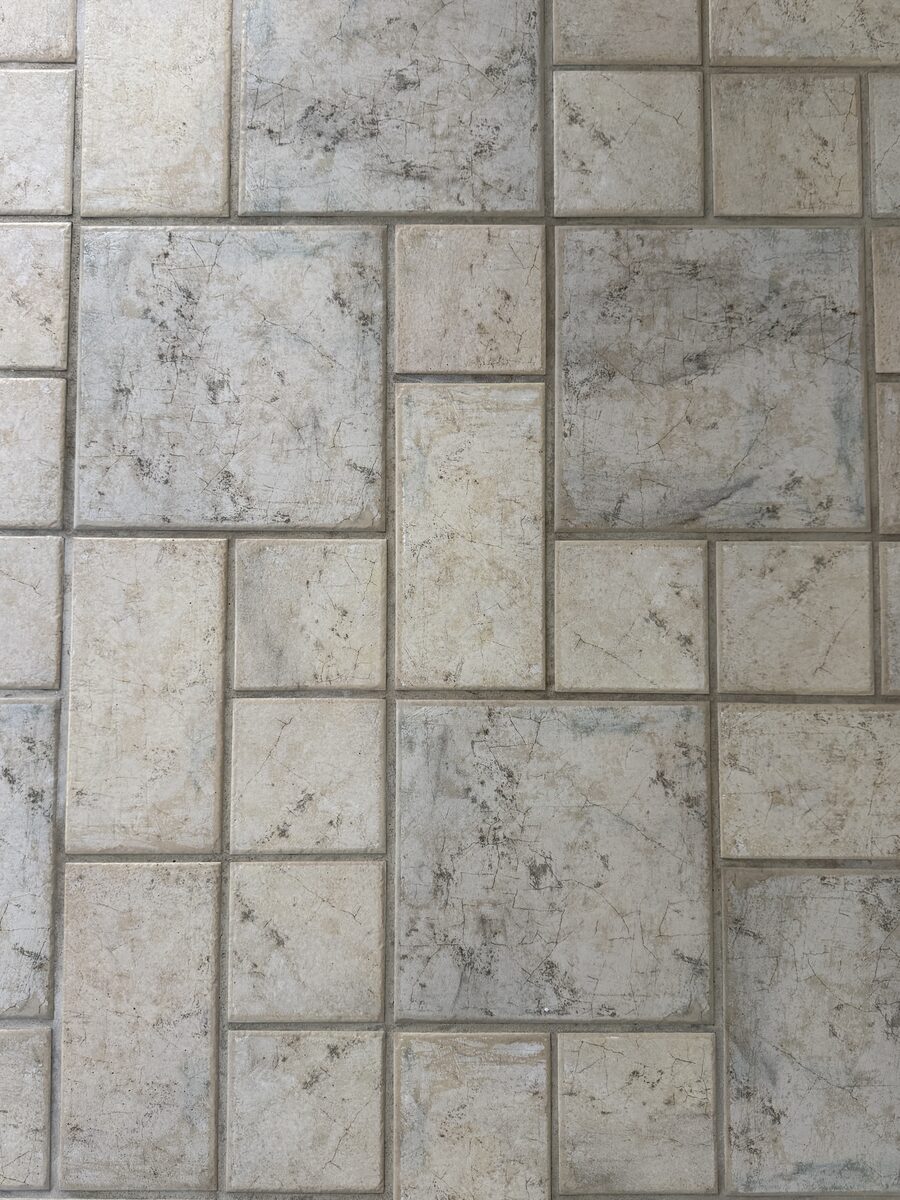 Restored tile grout lines