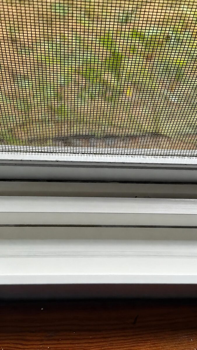 Restored window screen and track