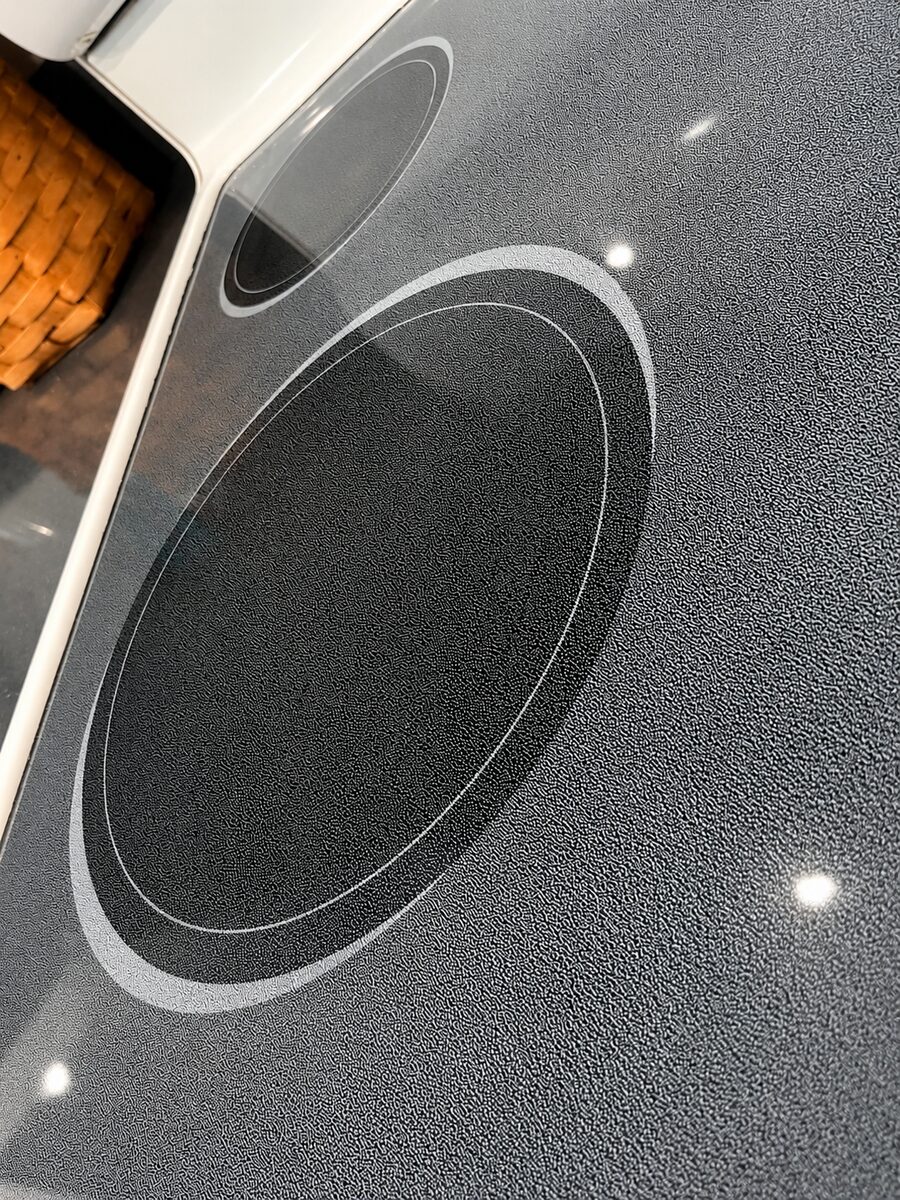 Glass stovetop after cleaning