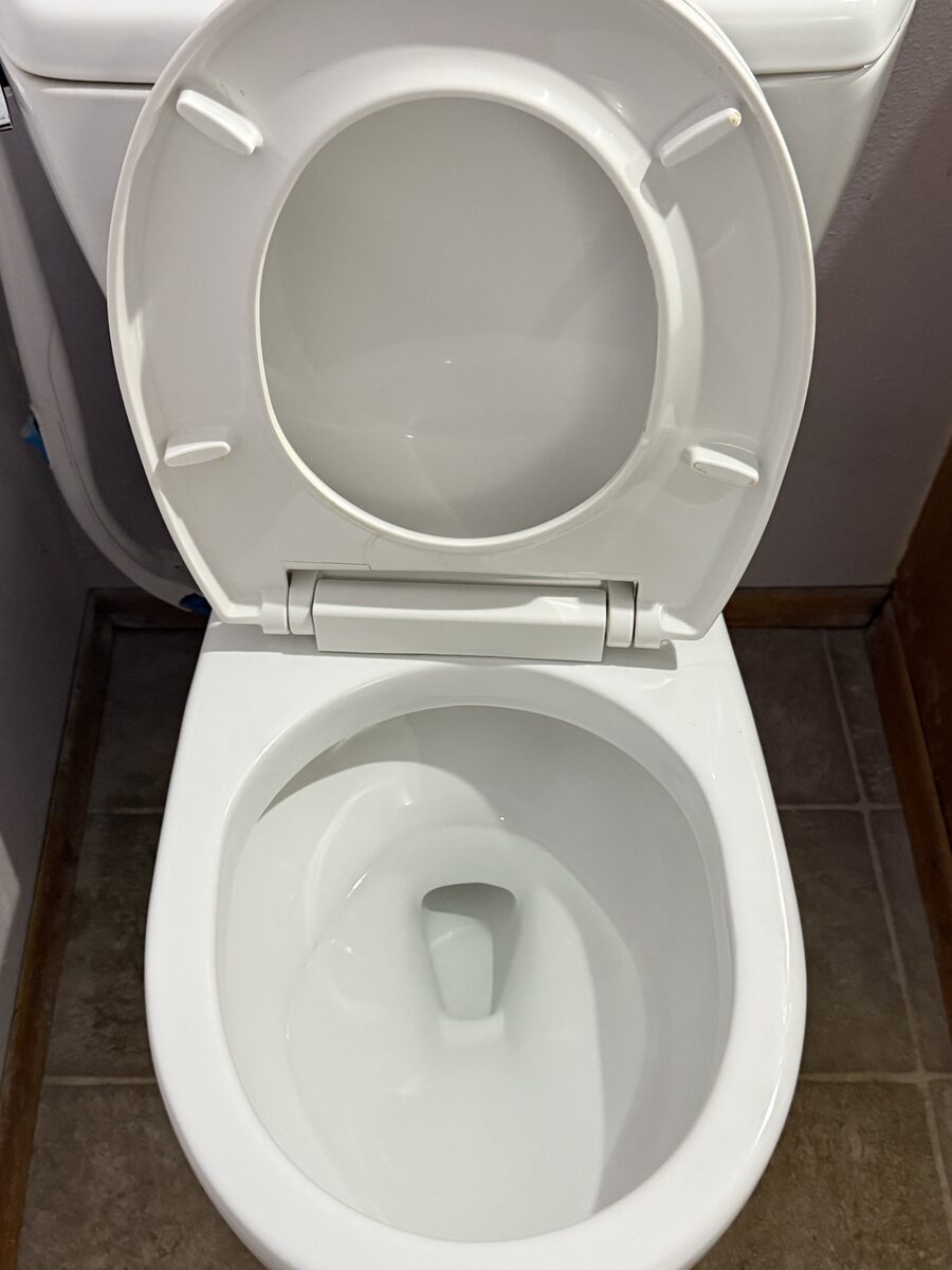 Toilet after cleaning