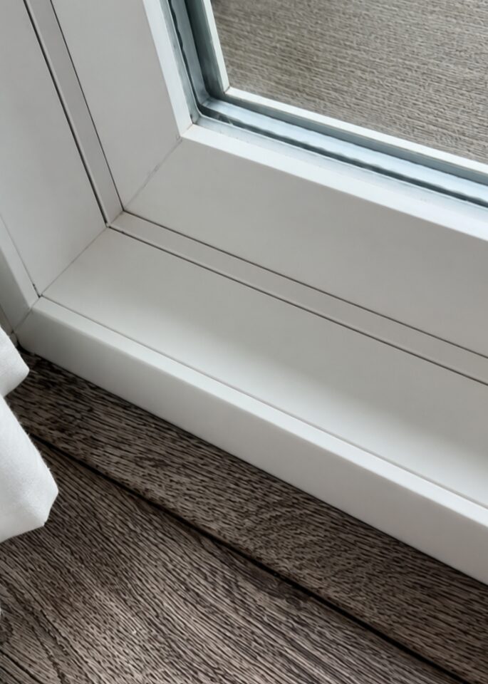 Window track after cleaning
